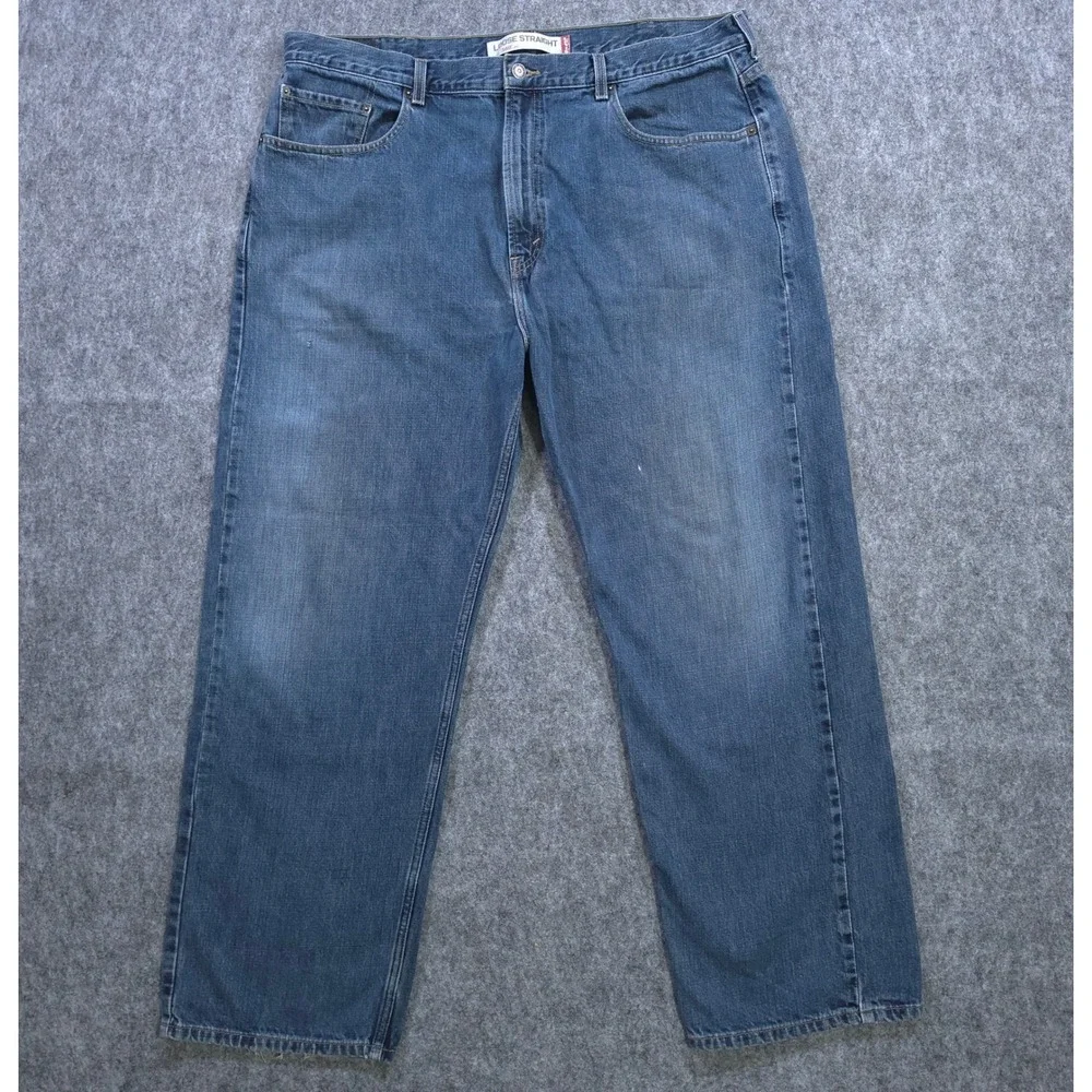 Levis 569‎ Loose Straight Blue Denim Jeans Mens W40 L32 Medium Wash 005690575